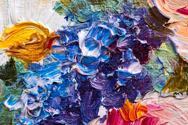 Abstract background. Oil painting - flowers