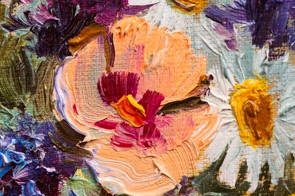 Sfondo astratto. Pittura ad olio - fiori — Foto Stock