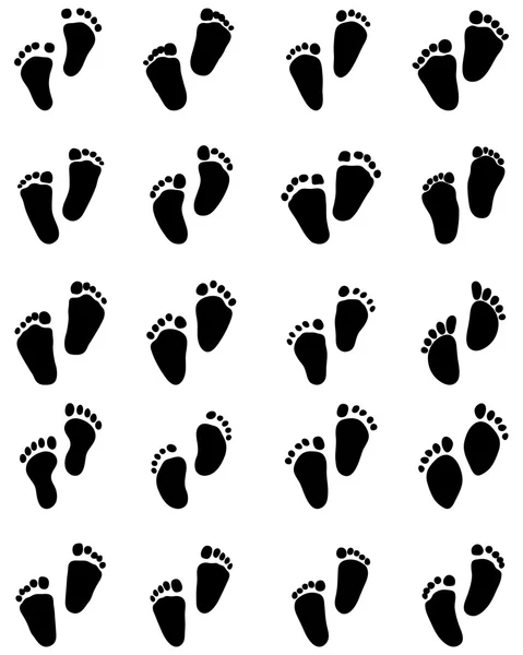 Bebê pés vetor — Vetor de Stock