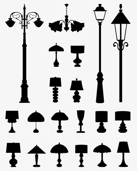 Lámparas y faroles — Vector de stock