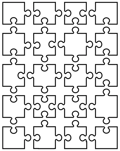 Abbildung des weißen Puzzles — Stockvektor