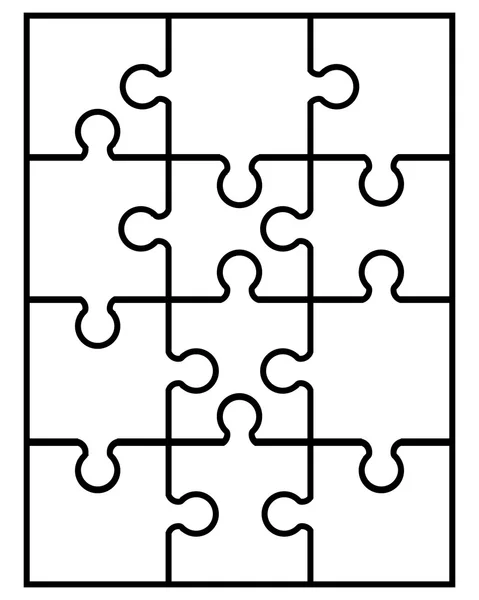 Weiße Puzzle — Stockvektor