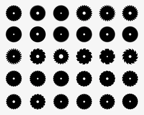 Cirkelvormige zaagbladen — Stockvector