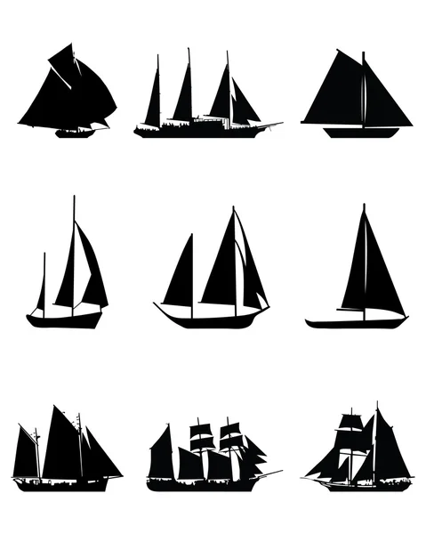 Парусные лодки — стоковый вектор