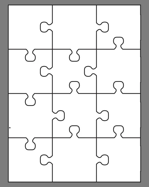 Vettore puzzle bianco — Vettoriale Stock