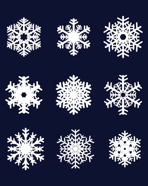 Witte sneeuwvlokken vector — Stockvector