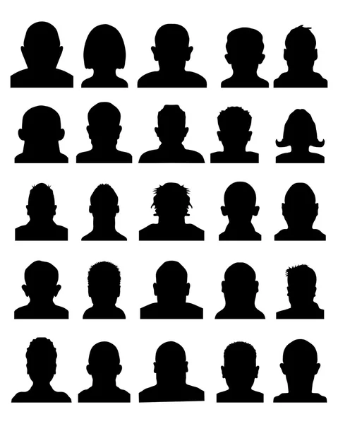 Silhouetten van avatars — Stockvector