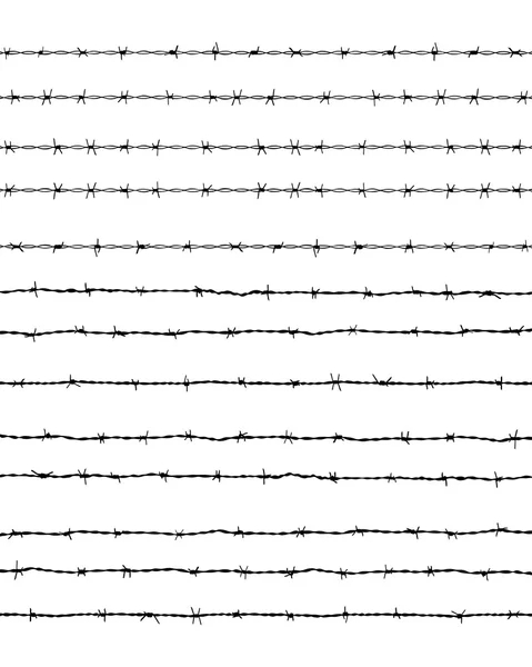 带刺的铁丝网矢量 — 图库矢量图片