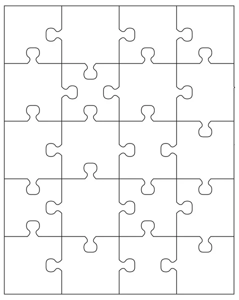 Weißes Puzzle 2 — Stockvektor