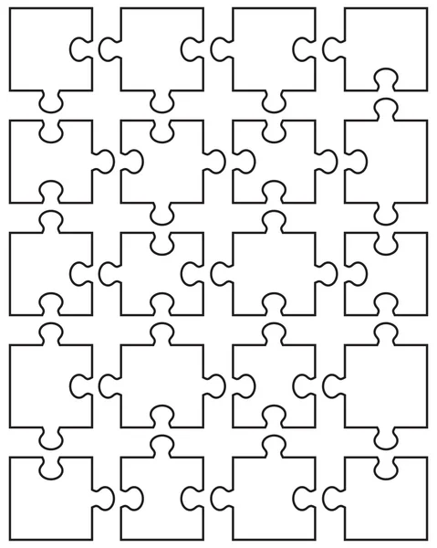 Witte puzzel 4 — Stockvector