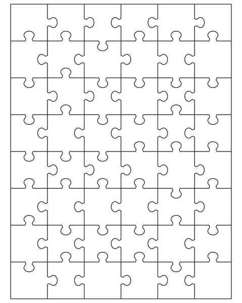 Grande puzzle branco — Vetor de Stock