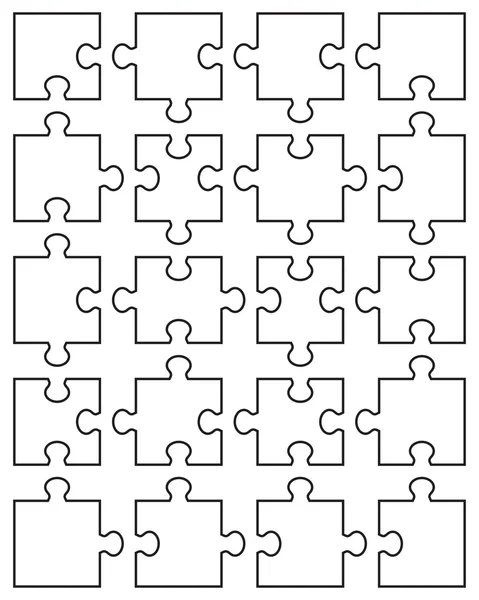 Vecteur puzzle blanc — Image vectorielle