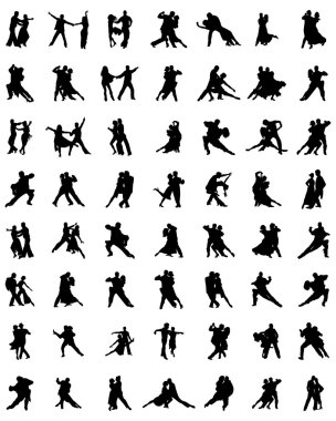 Tango oyuncular vektör