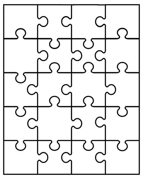 Puzzle biały 8 — Wektor stockowy