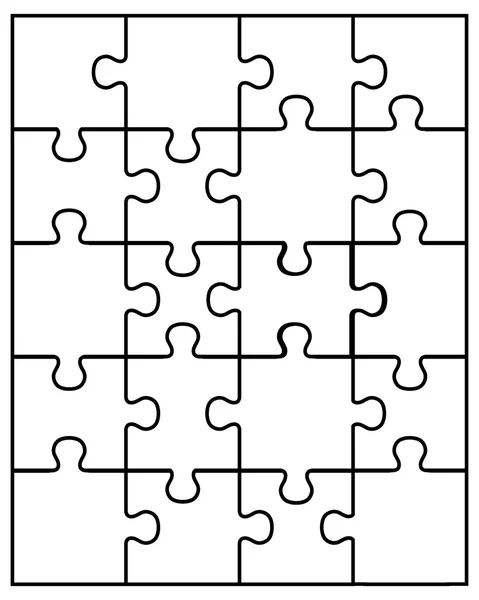 Puzzle branco 10 — Vetor de Stock