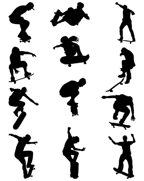 Skate jumpers vector — Stockvector