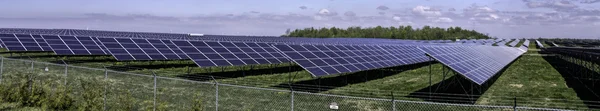 Panorama solar farm Stock Picture