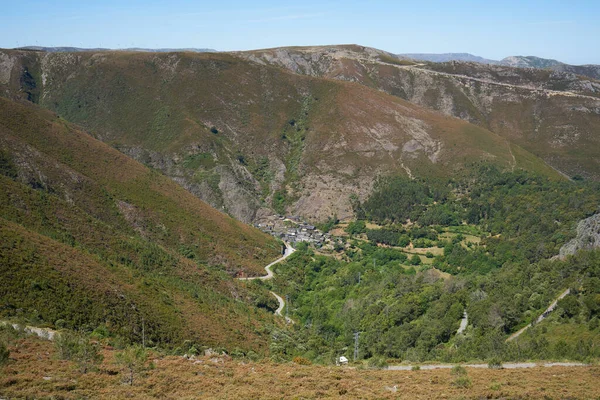 Aldeia Pena Pueblo Aéreo Drones Arouca Serra Freita Portugal — Foto de Stock