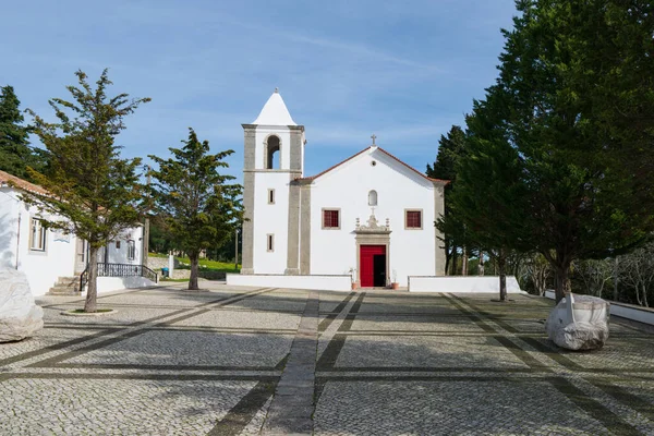 Zámecký Kostel Sesimbra Uvnitř Hradeb Portugalsku — Stock fotografie