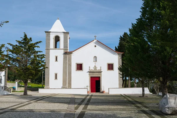 Zámecký Kostel Sesimbra Uvnitř Hradeb Portugalsku — Stock fotografie