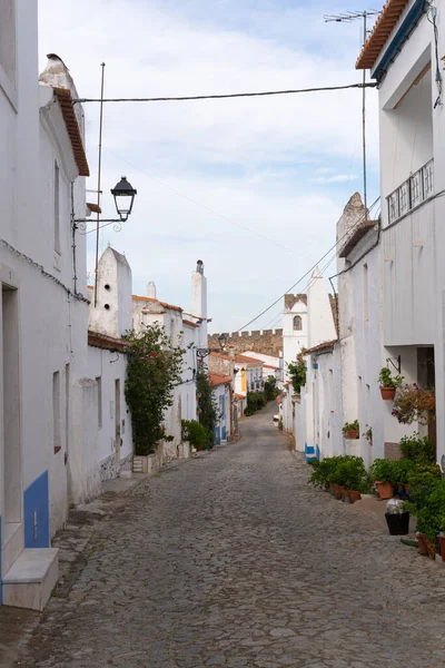 Casas Tradicionales Castillo Pueblo Alentejo Terena Portugal — Foto de Stock