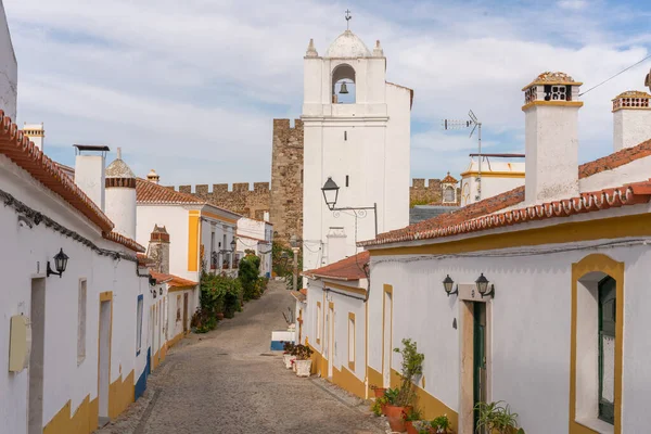 Tradycyjne Domy Zamek Wiosce Alentejo Terena Portugalia — Zdjęcie stockowe