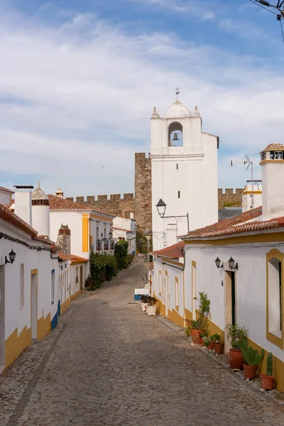 Casas Tradicionales Castillo Pueblo Alentejo Terena Portugal — Foto de Stock