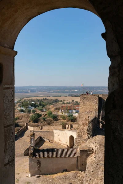 View Juromenha Castle Window Alentejo Landscape Portugal — Foto de Stock