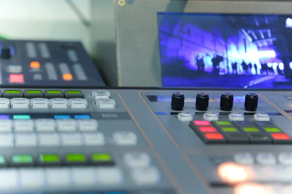 Video- en audioproductie switcher — Stockfoto