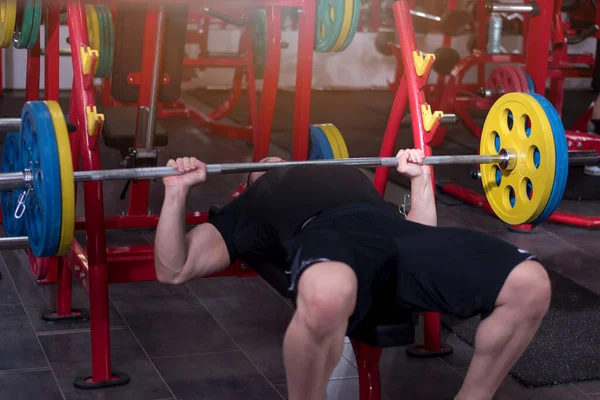 Musculação Núcleo Duro Muscular Atlético Fisiculturista Fitness Modelo Treinamento Braços — Fotografia de Stock