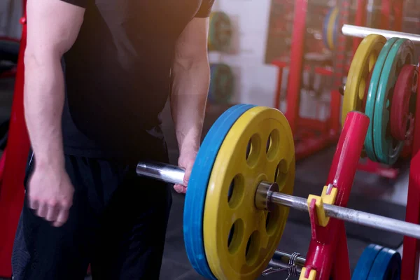 Musculação Núcleo Duro Muscular Atlético Fisiculturista Fitness Modelo Treinamento Braços — Fotografia de Stock