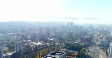 Bosna-Hersek 'in başkenti Saraybosna ve caddelerinin hava görüntüleri