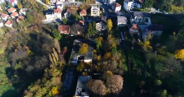 Luchtfoto Van Wijken Straat Van Sarajevo Hoofdstad Van Bosnië Herzegovina — Stockvideo