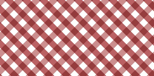 Diagonal Red White Gingham Pattern Texture Rhombus Squares Plaid Clothes — Stock Photo, Image