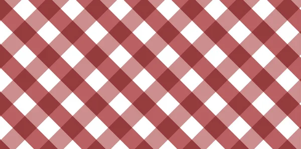 Diagonal Red White Gingham Pattern Texture Rhombus Squares Plaid Clothes — Stock Photo, Image