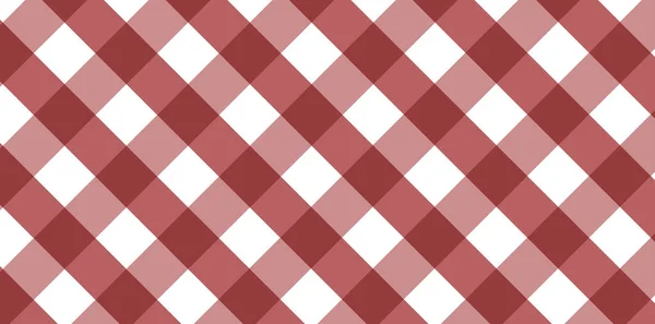 Padrão Gingham Diagonal Vermelho Branco Textura Losango Quadrados Para Xadrez — Fotografia de Stock