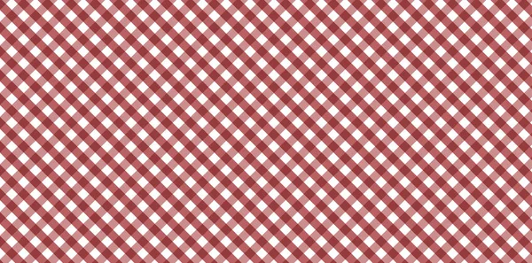 Diagonal Czerwony Biały Wzór Gingham Tekstura Romb Kwadratów Dla Krata — Zdjęcie stockowe