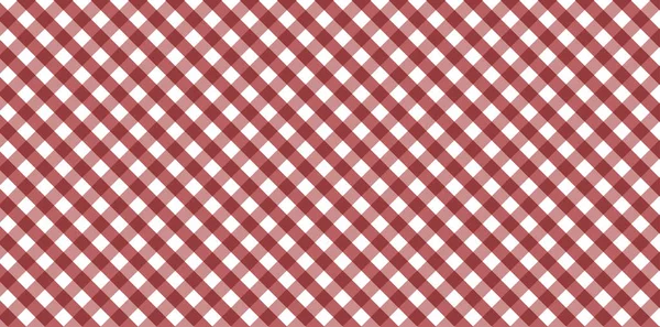 Diagonal Röd Och Vit Gingham Mönster Textur Från Romb Torg — Stockfoto