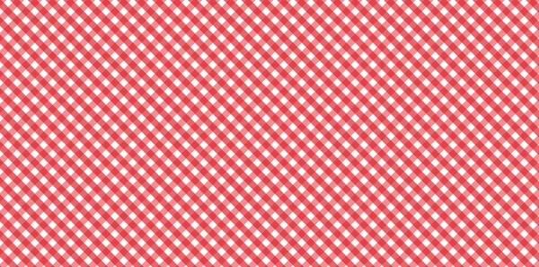 シャツ ドレス キルトや他の繊維製品のための菱形 正方形からの赤と白のギンガムパターンテクスチャ ベクターイラスト — ストック写真