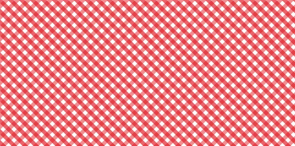 Diagonal Red White Gingham Pattern Texture Rhombus Squares Plaid Clothes — Stock Photo, Image