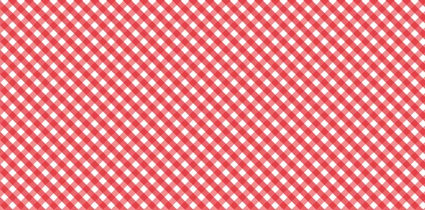 Diagonales Rotes Und Weißes Gingham Muster Textur Aus Rauten Quadraten — Stockfoto