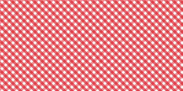 Diagonal Czerwony Biały Wzór Gingham Tekstura Romb Kwadratów Dla Krata — Zdjęcie stockowe