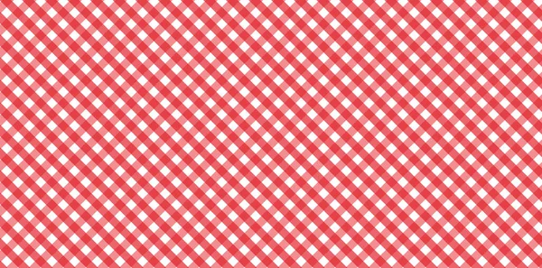 Diagonal Red White Gingham Pattern Texture Rhombus Squares Plaid Clothes — Stock Photo, Image