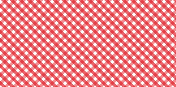 Diagonal Red White Gingham Pattern Texture Rhombus Squares Plaid Clothes — Stock Photo, Image