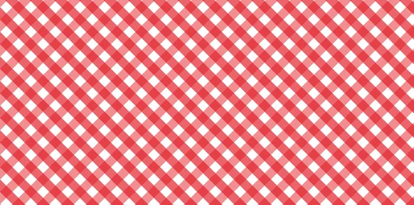 Padrão Gingham Diagonal Vermelho Branco Textura Losango Quadrados Para Xadrez — Fotografia de Stock
