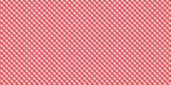 Diagonal Red White Gingham Pattern Texture Rhombus Squares Plaid Clothes — Stock Photo, Image