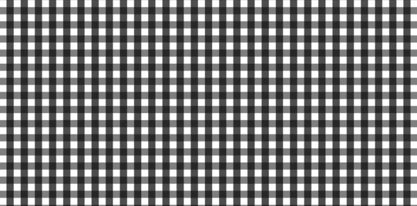 Patrón Horizontal Gingham Blanco Negro Textura Rombos Cuadrados Para Cuadros —  Fotos de Stock