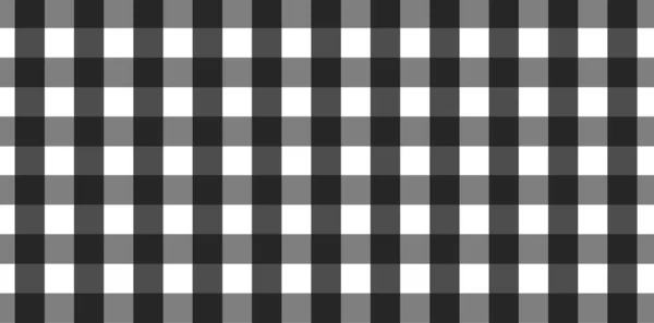 Patrón Horizontal Gingham Blanco Negro Textura Rombos Cuadrados Para Cuadros — Foto de Stock