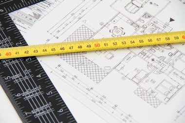 Kask ve inşaat çizimleri ve Binalar için Araçlar