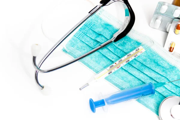 독감 치료-설정 건강과 의학 개념 — 스톡 사진